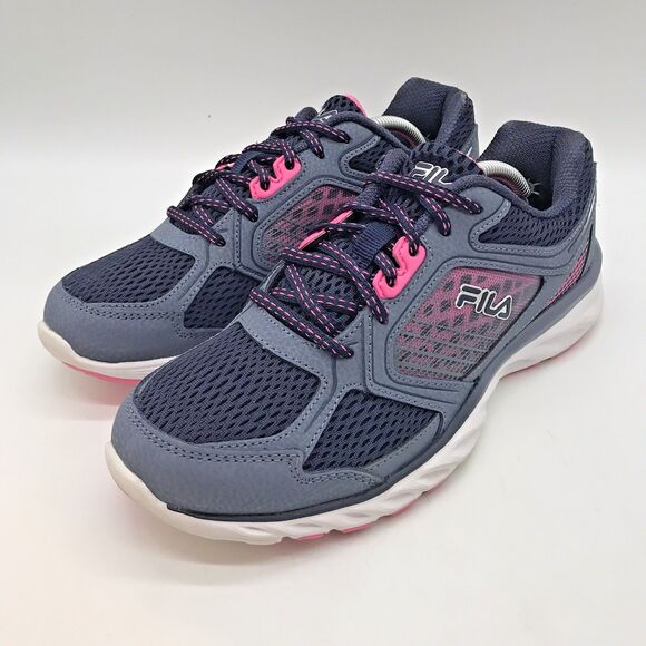 FILA Threshold 10 Running Sneakers Women's 8 Blue Pink Lace Up Memory Foam Shoes - Picture 3 of 12
